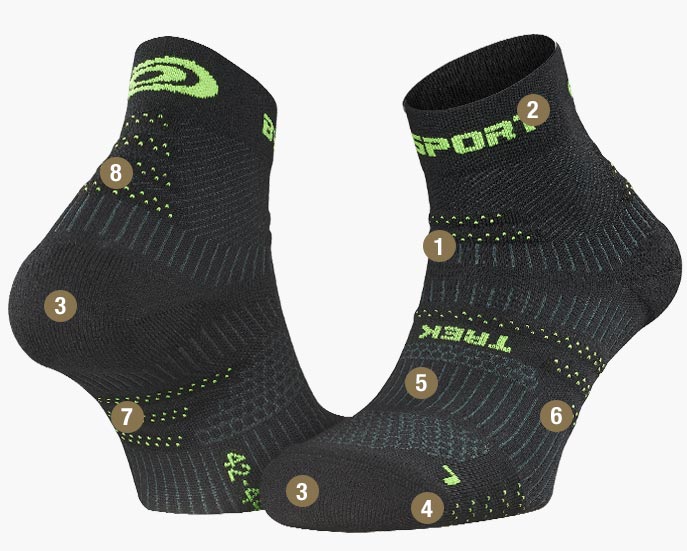Socks TREK EVO black/grey